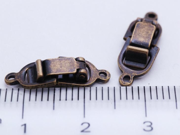 留め金具 中留め 1連 約18x6mm 2個 金古美 中折れクラスプ 中折れ式金具 留め具 ビーズパーツ 副資材 ハンドメイド材料 部品 ハンドメイド アクセサリー パーツ レジン用品のネット通販 紗や工房