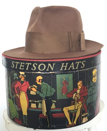 65 1920s Antique Stetson Gold medal /71/4 ブラウン 57.5cm - ステットソン・ボルサリーノ 人気の ヴィンテージハット 専門店「Vintage-Fun」