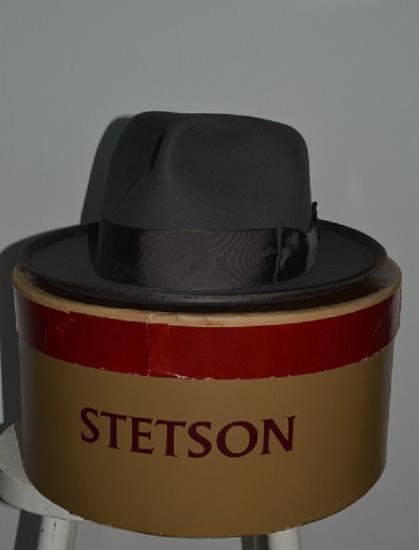 72 40s STETSON WHIPPET LONG OVAL/71/2 60cm グレー - ステットソン