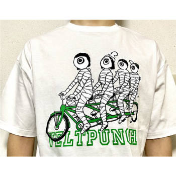 Veltpunch 目玉くんサイクリングイラストビッグtシャツ ホワイト Mサイズのみ Gold Digger Online Store Veltpunch 目玉くんサイクリングイラストビッグtシャツ ホワイト Mサイズのみ Gold Digger Online Store
