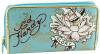 Ed Hardy Cherry Blossom Zip Around Wallet - Blue ɥϡǥ Ĺ