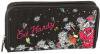 Ed Hardy Floral Garden Zip Around Wallet - Black ɥϡǥ Ĺ