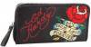 Ed Hardy Marie Rose Zip Around Wallet - Black ɥϡǥ Ĺ