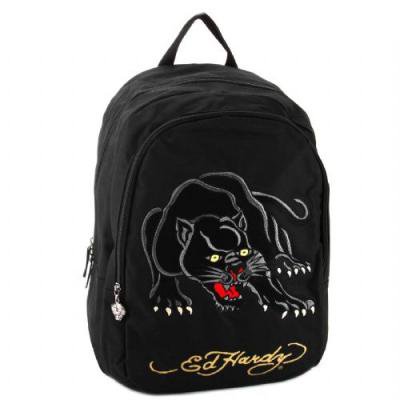 Ed Hardy Josh Embroidered Panther Backpack - Black エドハーディー バッグ リュック -  Well-Life Store