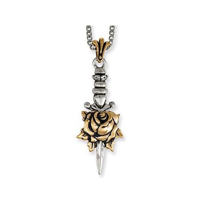 Ed Hardy エドハーディー アクセサリー ネックレス ブロンズローズダガー Bronze Rose Dagger Necklace -  Well-Life Store