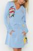 Ed Hardy ɥϡǥ ԡ Womens Josie Hoodie Dress - Light Blue/EH8002LM