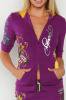 Ed Hardy ɥϡǥ ѡ Womens Lounge Love Kills S/Sleeve Hoodie - Purple/EH8006LL