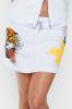 Ed Hardy ɥϡǥ  Womens French Terry Mini Skirt Tiger - White/EH9001LW