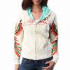 Ed Hardy ɥϡǥ ѡ Womens Platinum Hoodie With Fur-Off White/EHA8YHAEXVOR