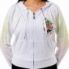 Ed Hardy ɥϡǥ ѡ Womens Platinum Raglan Hoodie-White/EHA1X5BQ77