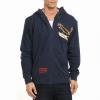 EdHardyɥϡǥ ѡMens Platinum Flying Eagle Hoodie - Navy/EHCR21511NV