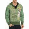 EdHardyɥϡǥ ѡMens Never Look Back Hoodie Jacket - Olive/EHA9AHJEDO