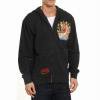 Ed Hardy ɥϡǥ  ѡ Mens Japan Scratched Hoodie Jacket- Black/ EHCR21511BK