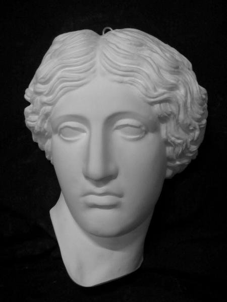 M-434　ギリシャ婦人半面 - 日本で唯一の石膏像専門ショップ「石膏像ドットコム」