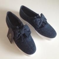 ̵f-troupe  haris tweedbow sneaker ܥ󥹥ˡ blue֥롼35