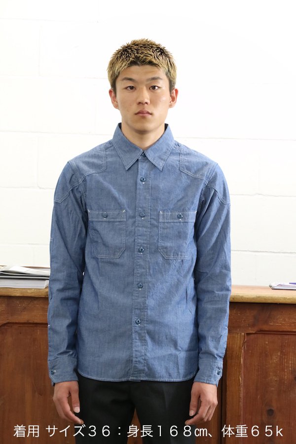 ADDICT CLOTHES JAPAN】アディクトクローズ AD-SH-01 PADDED CHAMBRAY