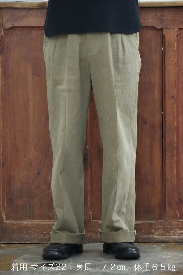 OLD JOE  FRONT TUCK ARMY TROUSER
