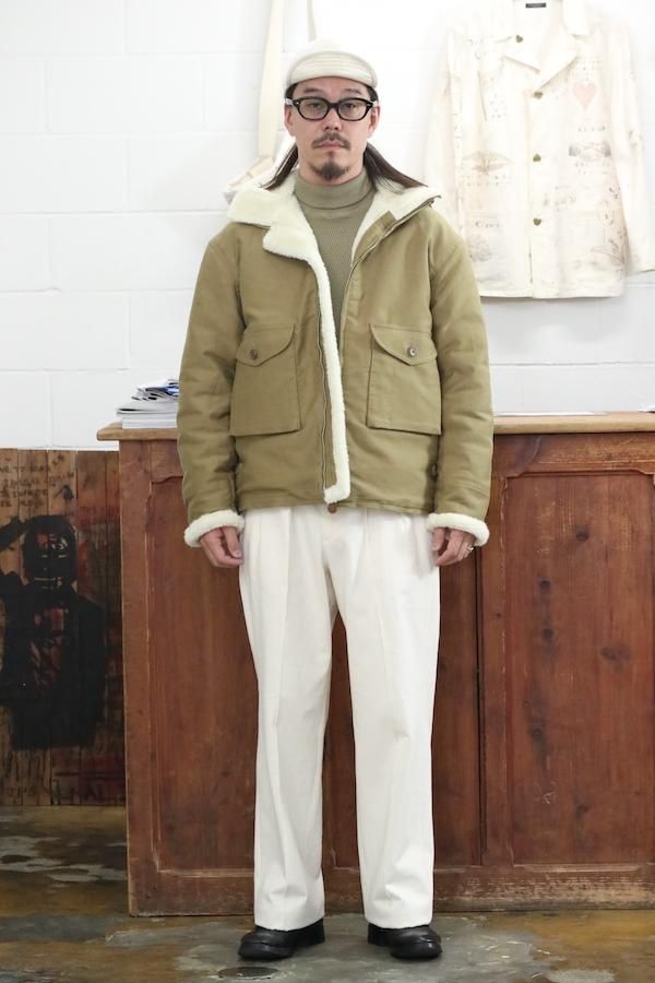 オールドジョー ALPACA SHEARING AVIATOR JACKETフードフードなし