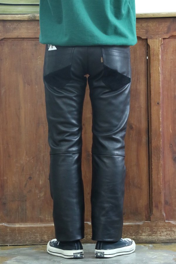 LOSTCONTROL】ロストコントロール Horse Hide 5P Pants (Black