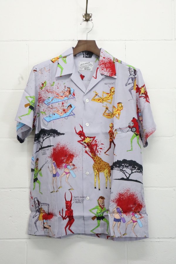 WACKO MARIA】ワコマリア NECK FACE / S/S HAWAIIAN SHIRT (GRAY