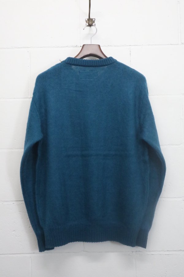 WACKO MARIA】ワコマリア MOHAIR CREW NECK SWEATER (TURQUOISE