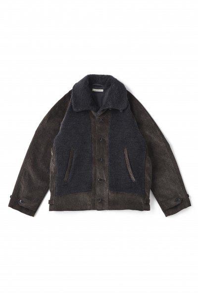 OLD JOE&CO.】オールドジョー BUTTONED FRONT GRIZZLY JACKET (SLATE