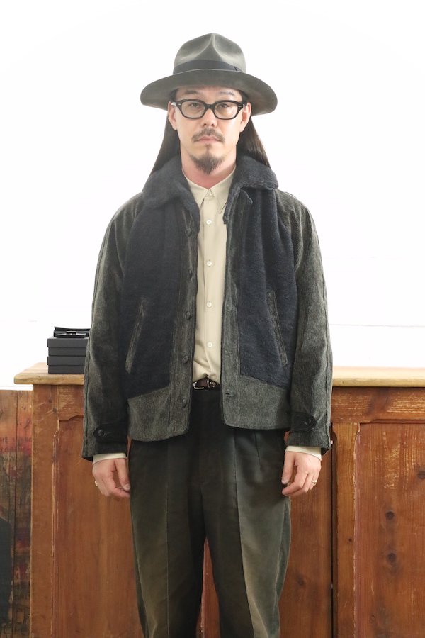 OLD JOE&CO.】オールドジョー BUTTONED FRONT GRIZZLY JACKET (SLATE