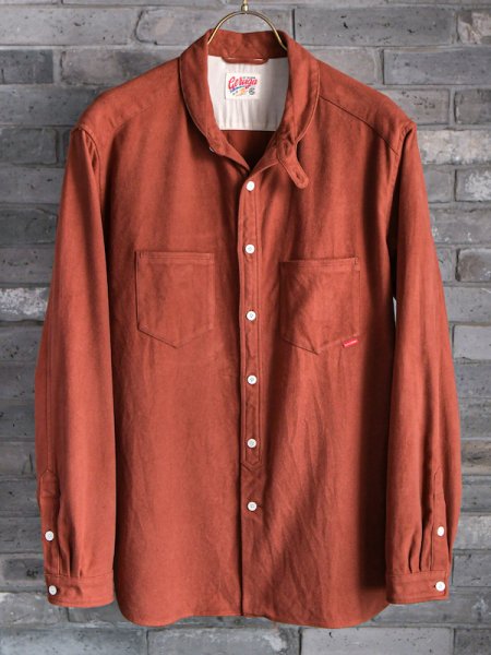 GERUGA】ゲルガ ROUND COLLAR SHIRTS （RED-RUST） - TIGHT｜GERUGA