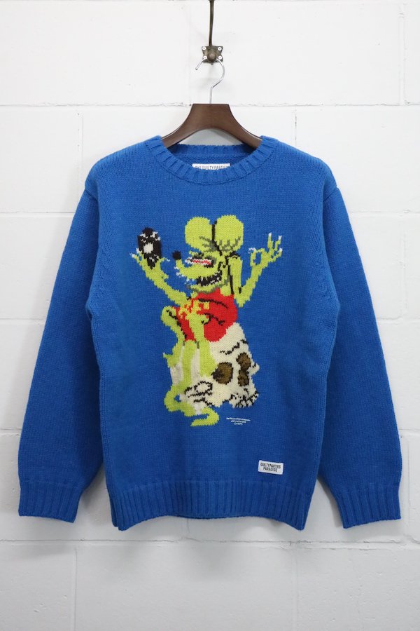 WACKO MARIA】ワコマリア RAT FINK / TIM LEHI / SWEATER (BLUE ...