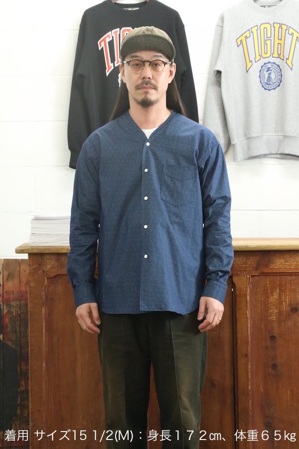 OLD JOE&CO.】オールドジョー ATERIER GILETT SHIRTS (INDIGO DOT ...