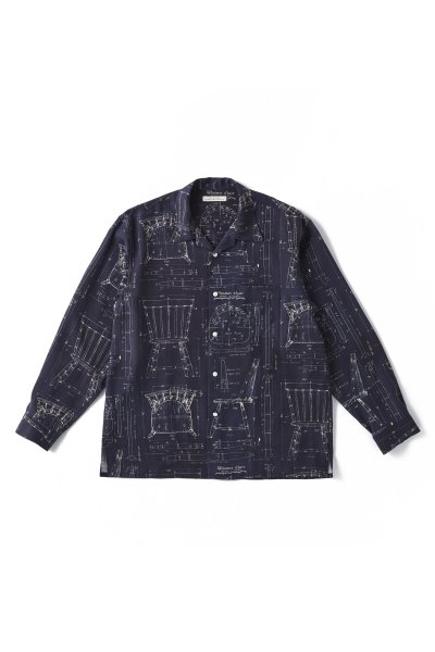 OLD JOE&CO.】オールドジョー ORIGINAL PRINTED OPEN COLLAR SHIRTS (BLUE PRINT)  Long-sleeve (NOCTURNE) - TIGHT｜GERUGA/LOST CONTROL/OLD  JOE＆CO./GANGSTERVILLE/GLADHAND/WACKO MARIA/ADDICT CLOTHES正規取扱通販