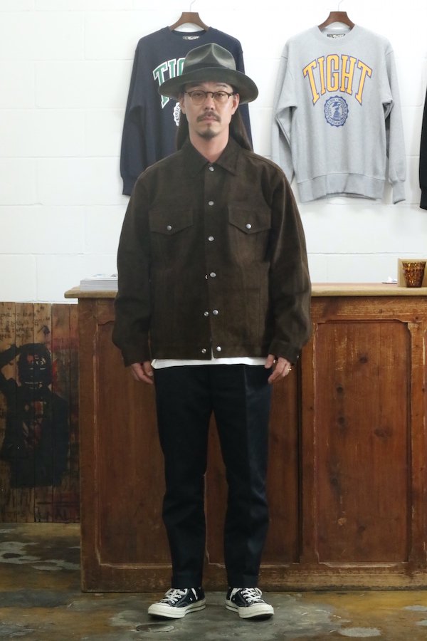 WACKO MARIA】ワコマリア LEATHER TRUCKER JACKET (D-BROWN) - TIGHT