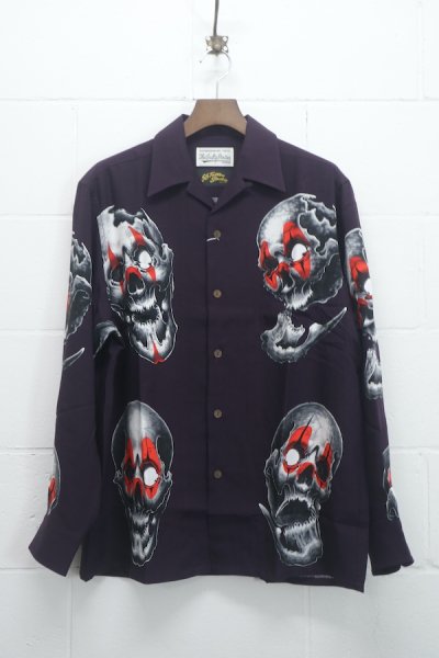 【WACKO MARIA】ワコマリア 56 TATTOO STUDIO / L/S HAWAIIAN SHIRT (PURPLE) -  TIGHT｜GERUGA/LOST CONTROL/OLD　JOE＆CO./GANGSTERVILLE/GLADHAND/WACKO  MARIA/ADDICT ...