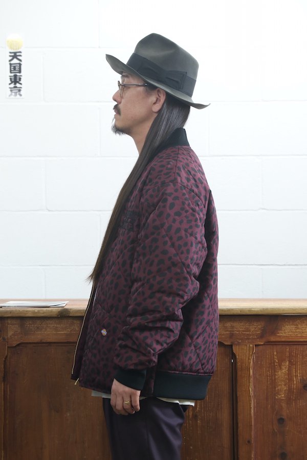 WACKO MARIA】ワコマリア DICKIES / LEOPARD QUILTED JACKET (BURGUNDY