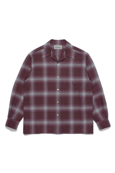 WACKO MARIA】ワコマリア OMBRE CHECK OPEN COLLAR SHIRT L/S ( TYPE-2 ...