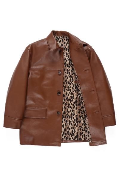 WACKO MARIA】ワコマリア LEATHER COAT ( TYPE-2 ) (BROWN) - TIGHT 