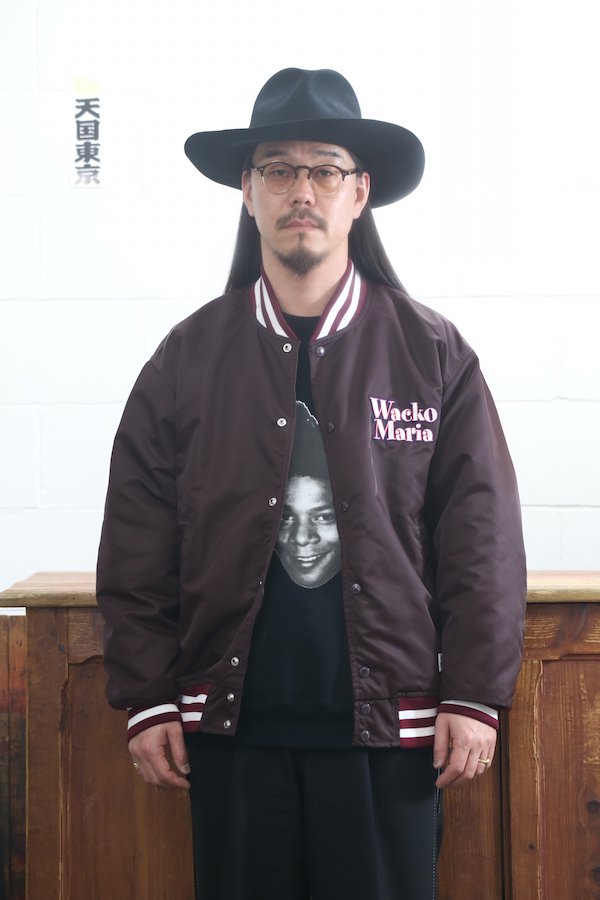 WACKO MARIA】ワコマリア VARSITY JACKET ( TYPE-3 ) (BURGUNDY