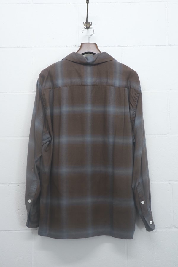 WACKO MARIA】ワコマリア OMBRE CHECK OPEN COLLAR SHIRT L/S ( TYPE-1