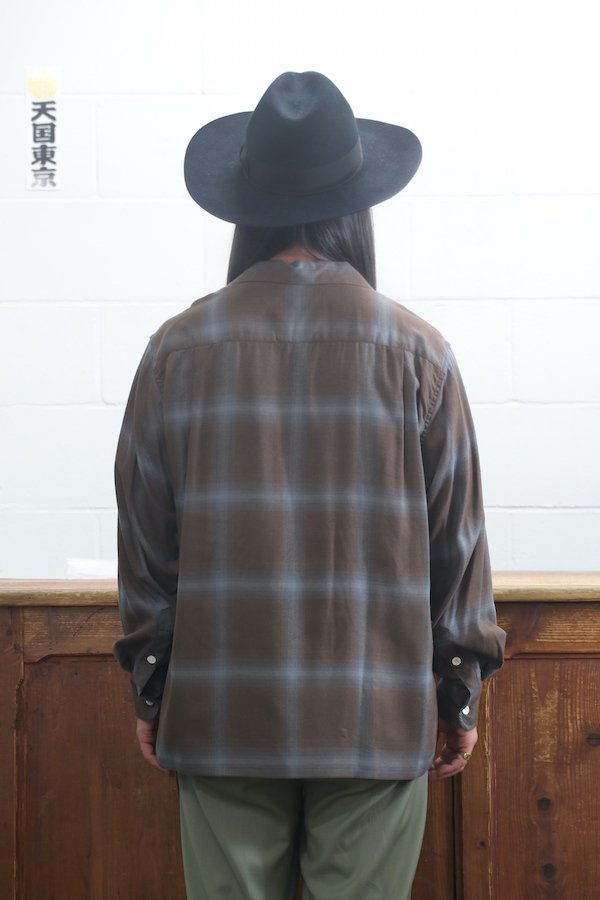 WACKO MARIA】ワコマリア OMBRE CHECK OPEN COLLAR SHIRT L/S ( TYPE-1 ...