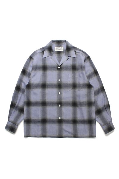 WACKO MARIA】ワコマリア OMBRE CHECK OPEN COLLAR SHIRT L/S ( TYPE-2 