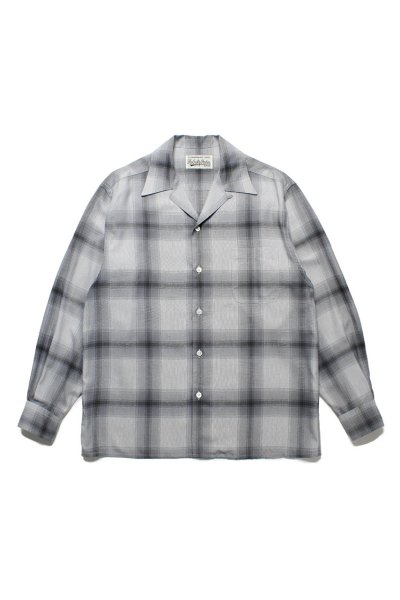 WACKO MARIA】ワコマリア OMBRE CHECK OPEN COLLAR SHIRT L/S ( TYPE-2