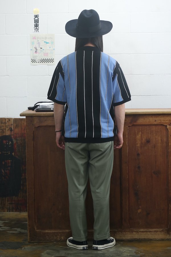 WACKO MARIA】ワコマリア STRIPED KNIT POLO SHIRT（BLUE） - TIGHT ...