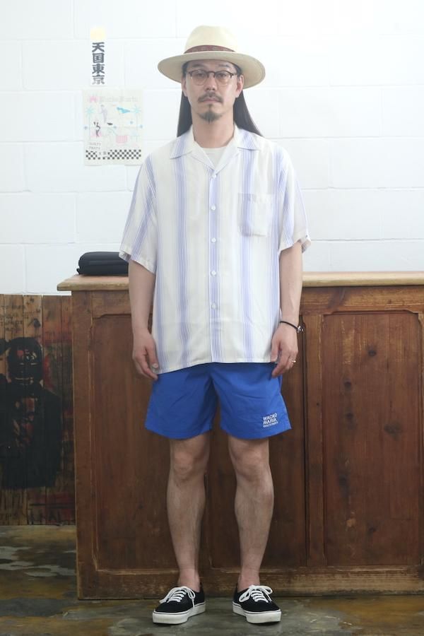 WACKO MARIA】ワコマリア STRIPED OPEN COLLAR SHIRT S/S (WHITE