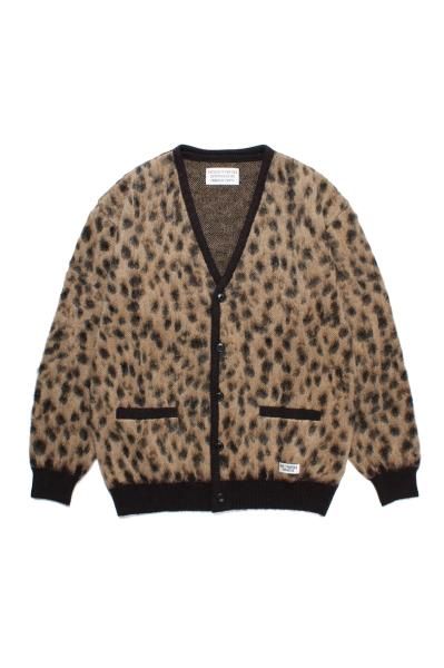 WACKO MARIA】ワコマリア LEOPARD MOHAIR CARDIGAN ( TYPE-1 ) (BEIGE 