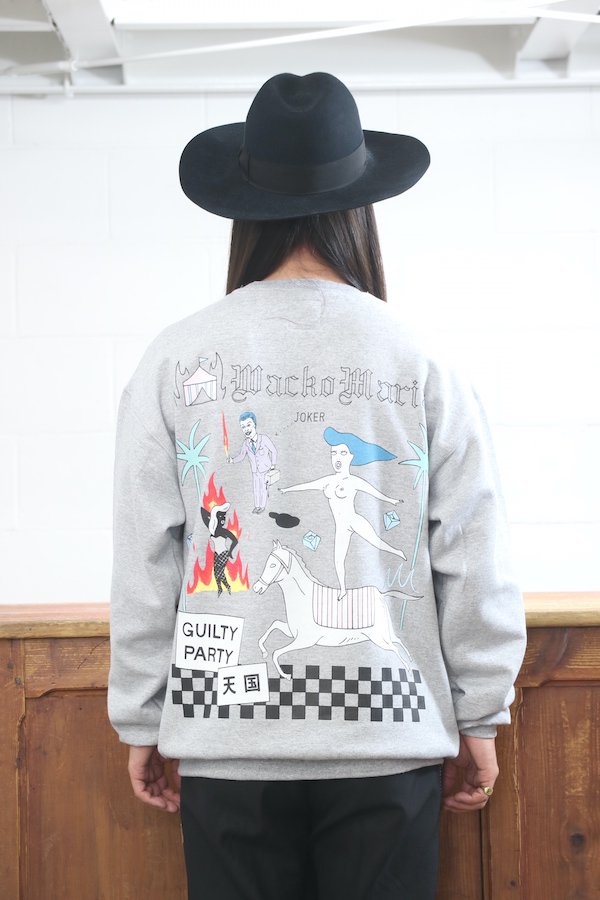 WACKO MARIA】ワコマリア CREW NECK SWEAT SHIRT ( TYPE-8 ) (GRAY 