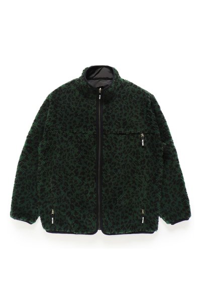 WACKO MARIA】ワコマリア REVERSIBLE LEOPARD BOA JACKET (GREEN 