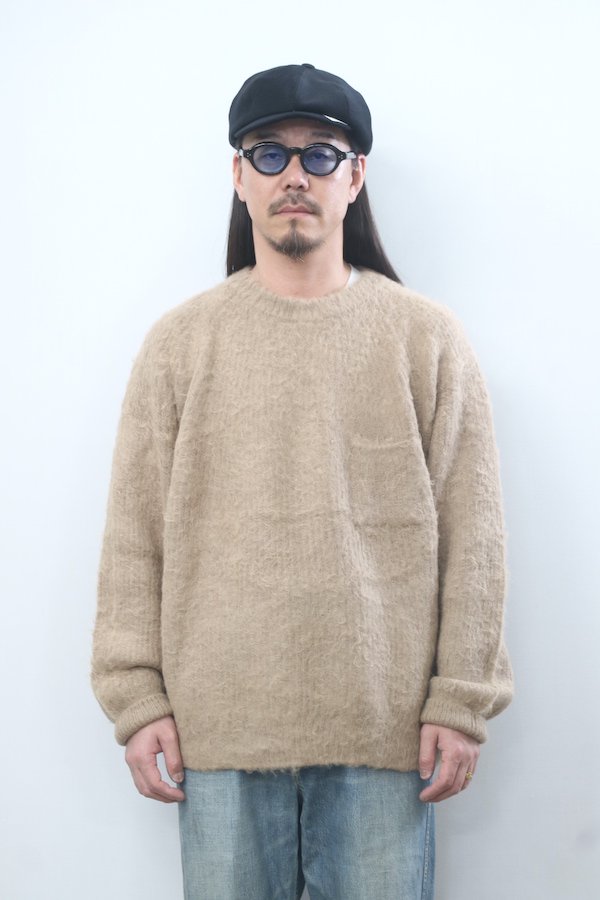 OLD JOE&CO.】オールドジョー SHAGGY ALPAKA CREW-NECK SWEATER（DUNE