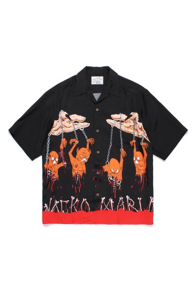 【WACKO MARIA】ワコマリア NECK FACE / HAWAIIAN SHIRT S/S ( TYPE-2 ) (BLACK) -  TIGHT｜GERUGA/LOST CONTROL/OLD　JOE＆CO./GANGSTERVILLE/GLADHAND/WACKO  MARIA/ADDICT ...