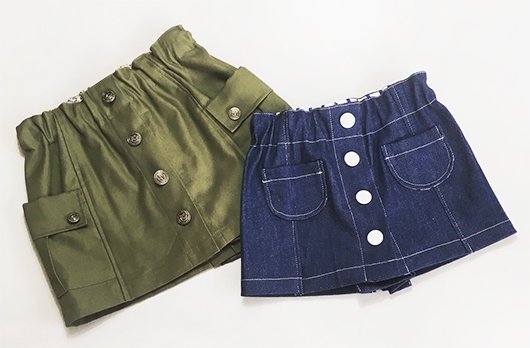 KB-20 フロントボタンパンツ - muni pattern -　～子供服・婦人服のパターン販売～