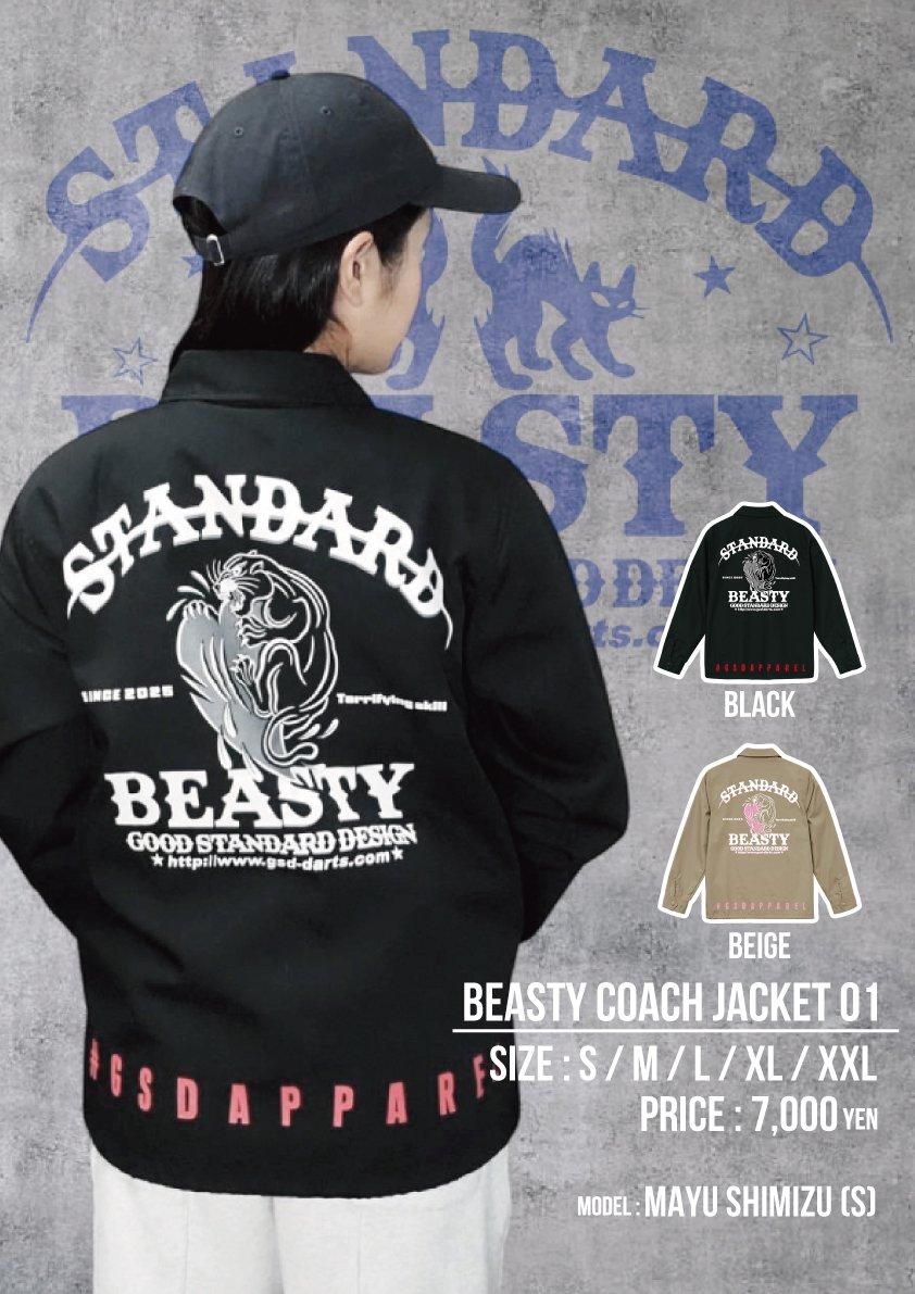 ジャケット・アウター THE BEAST EMBROIDERY COACH JACKET THE BEAST EMBROIDERY COACH JACKET (BLACK(MONO))(XL BLACK